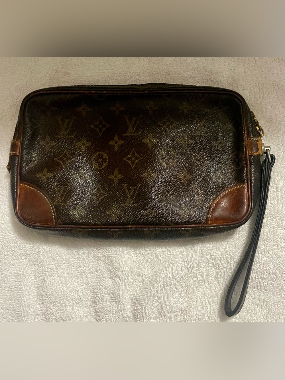 Louis Vuitton Monogram Canvas Toiletry Pouch in Brown